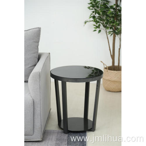 side table storage in living room